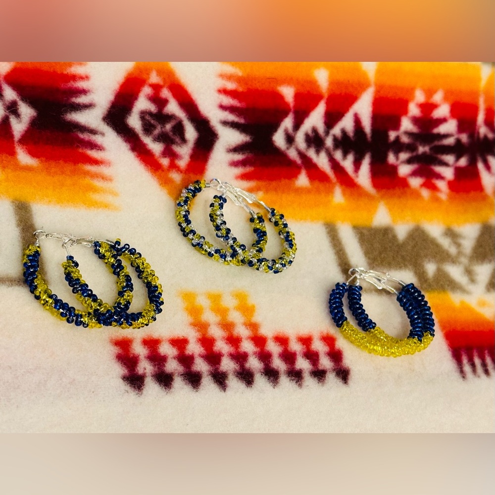 Custom Beaded Hoops